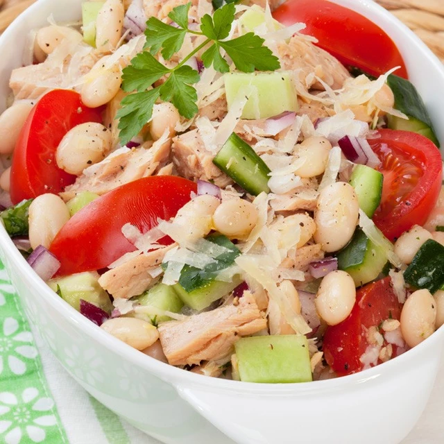 Bohnensalat mit Kirschtomaten