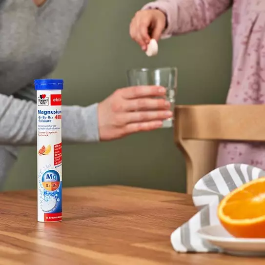 Magnesium-Produkt aus der Produktlinie Doppelherz aktiv